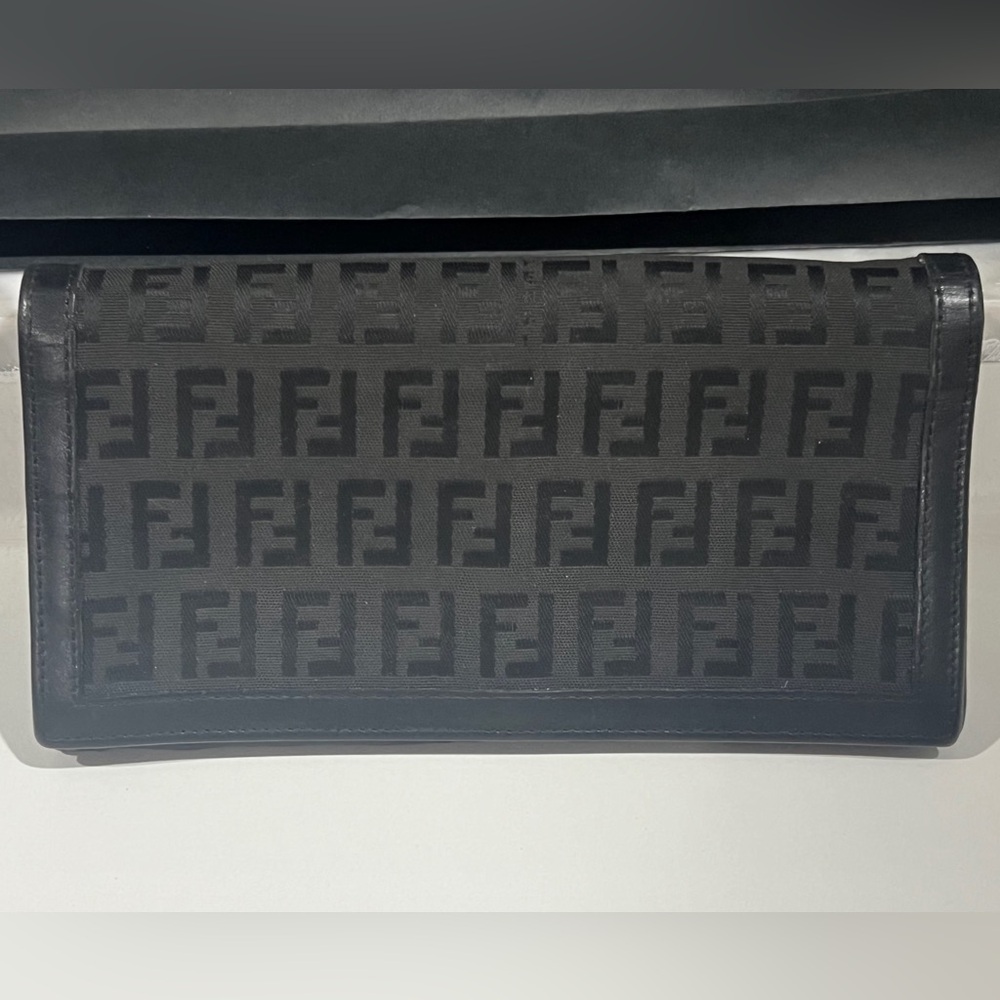 Black Logo-Print Women’s Wallet